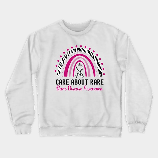 Care About Rare Disease Awareness Crewneck Sweatshirt by ANAREL